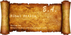 Bibel Attila névjegykártya
