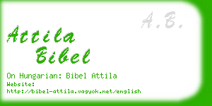 attila bibel business card